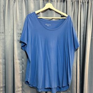 Ava & Viv Women's Short Sleeve Blue Tee